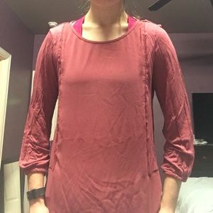 Blush Pink Relaxed Cotton & Silk Mesh Embroiled